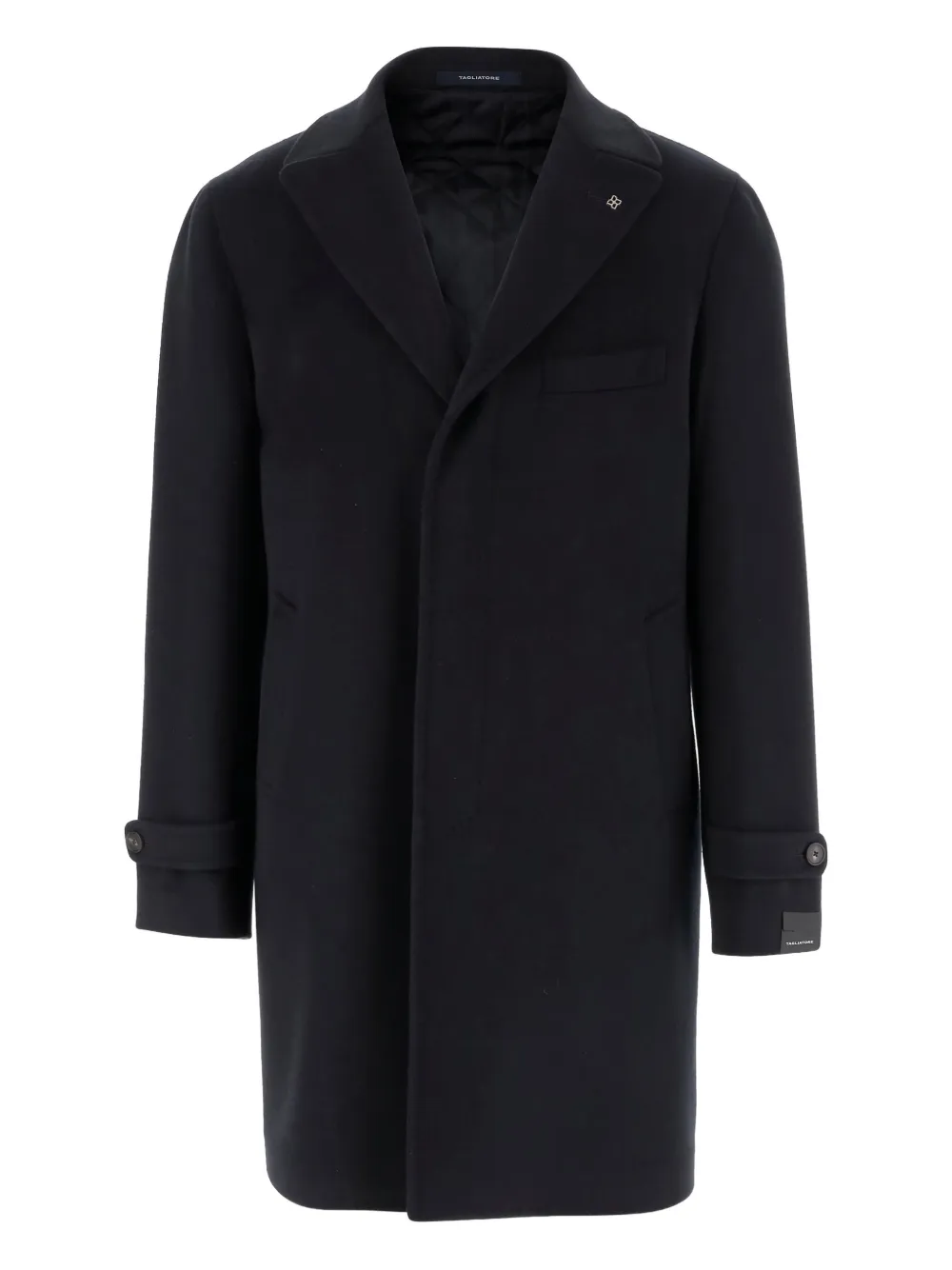 Tagliatore Thomas wollen jas met revers Blauw