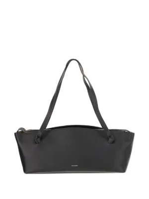 Jil Sander Linea レザーショルダーバッグ | ブラック | FARFETCH JP