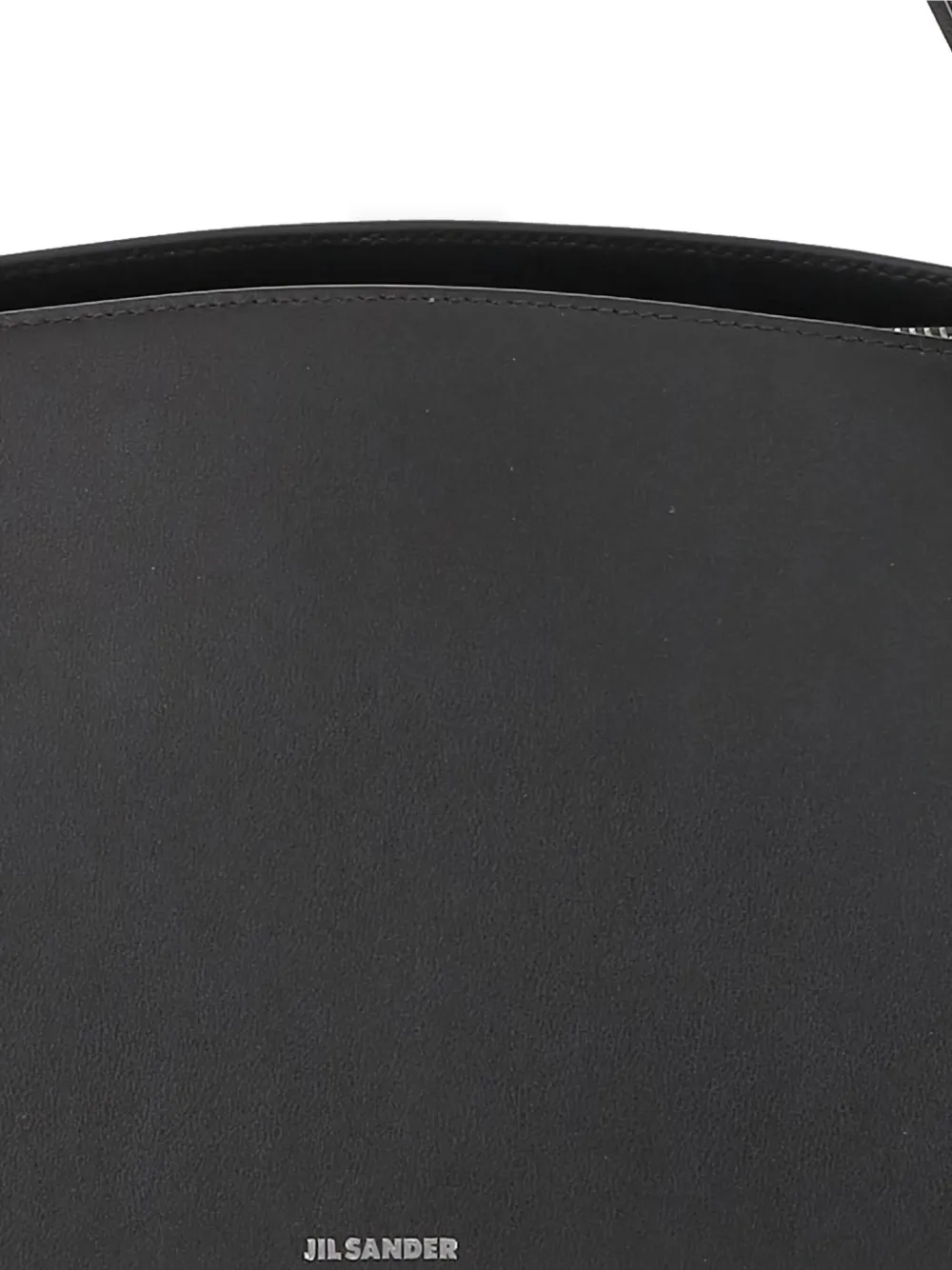 Jil Sander Big Joanna Leather Shoulder Bag in Black, view 4