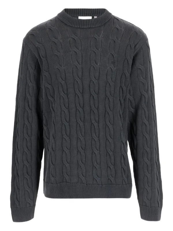Carhartt WIP cable-knit crew-neck Sweater Grey FARFETCH PH