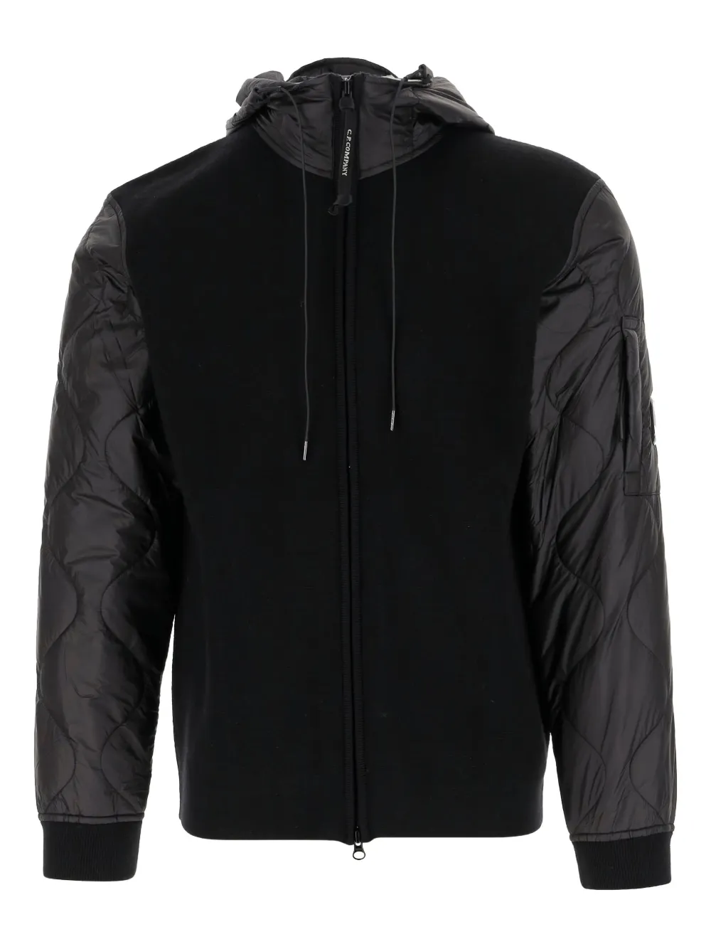 C.P. Company J-Rombe quilted-panel hooded jacket | Black | Image 1