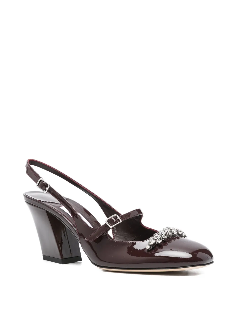Jimmy Choo 70mm Belinda crystal-embellished slingback pumps Red