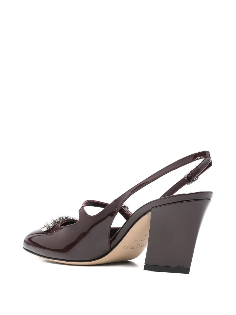 Jimmy Choo 70mm Belinda crystal-embellished slingback pumps Red