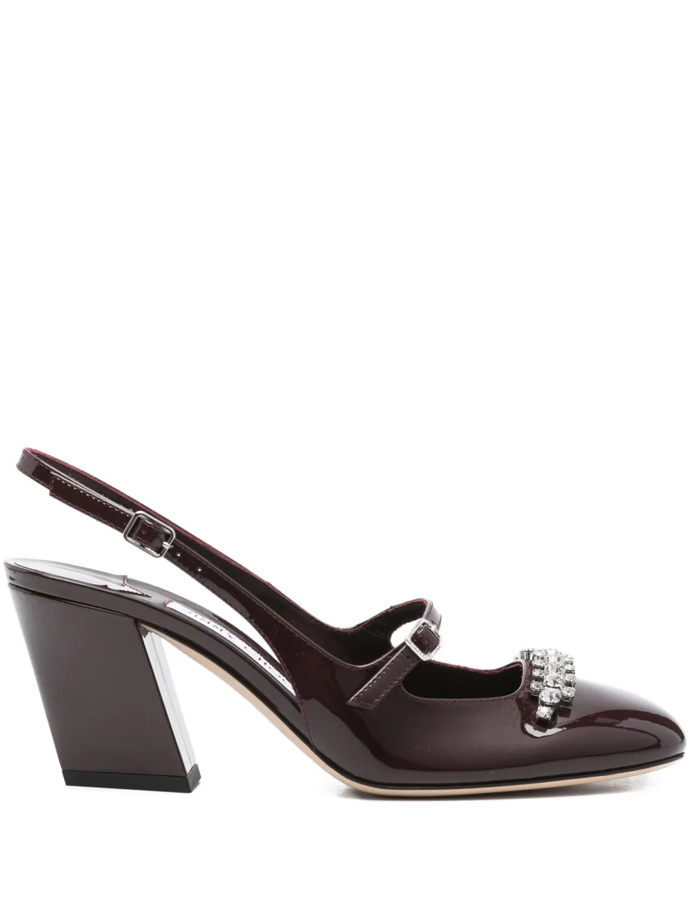 Jimmy Choo 70mm Belinda crystal-embellished slingback pumps Red
