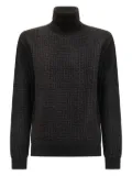Balmain Kids geometric-pattern turtleneck jumper - Black