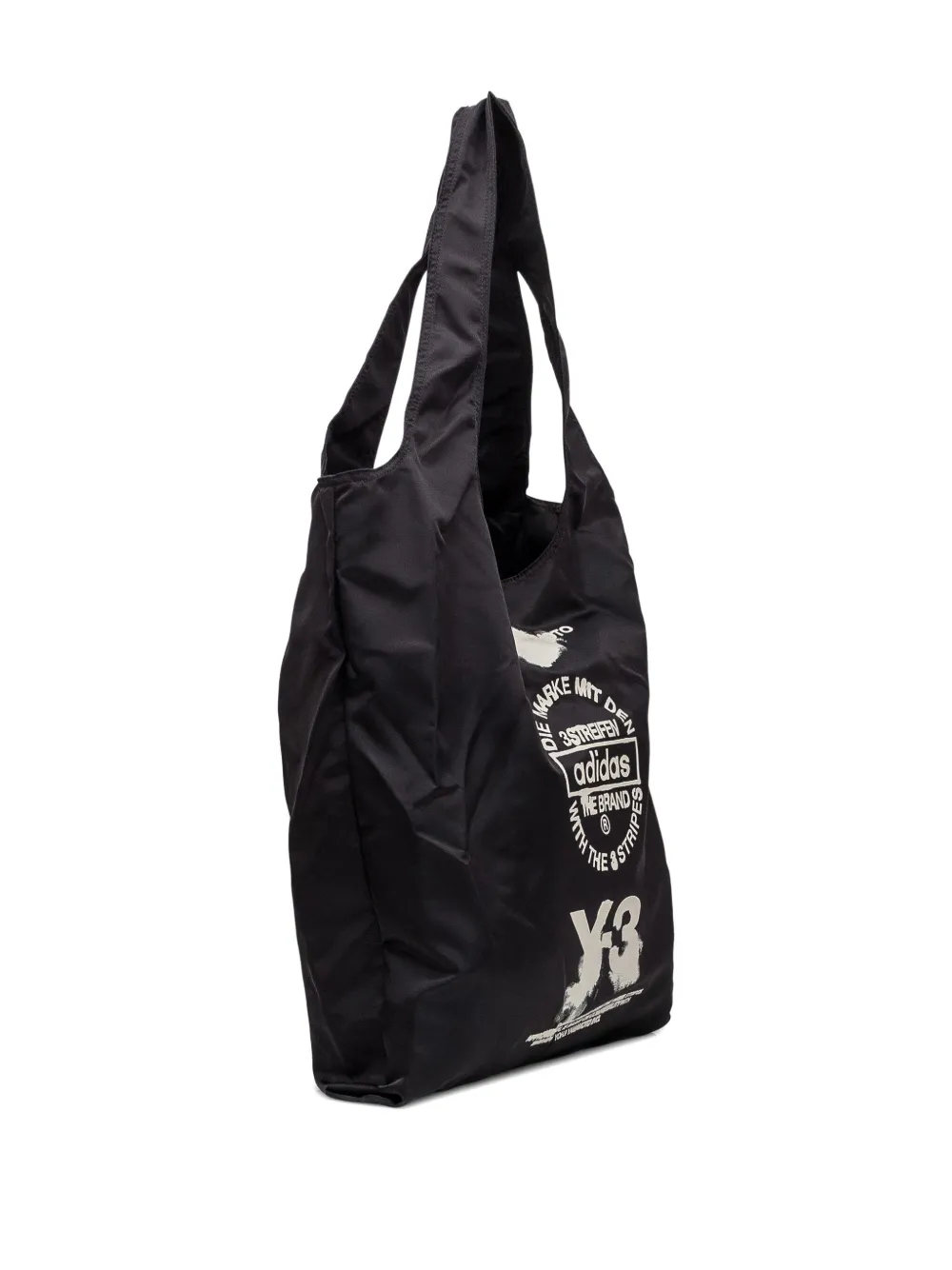 Y-3 logo-print tote bag Zwart