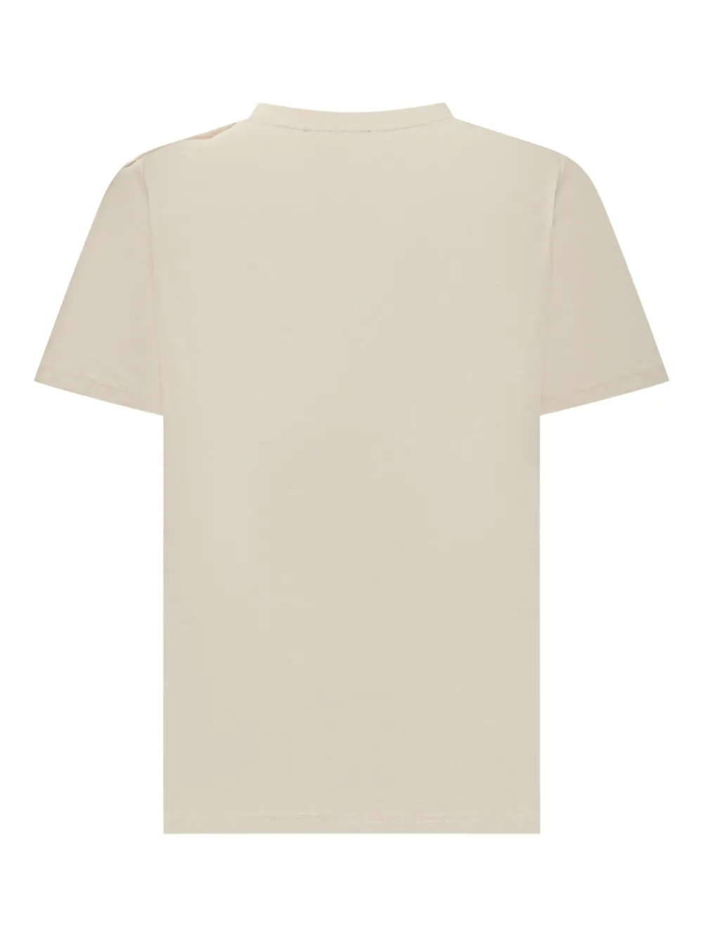 Balmain Kids T-shirt met knoopdetail en logo Beige