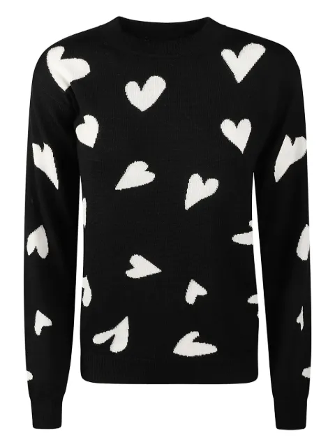 Max Mara heart-pattern wool sweater