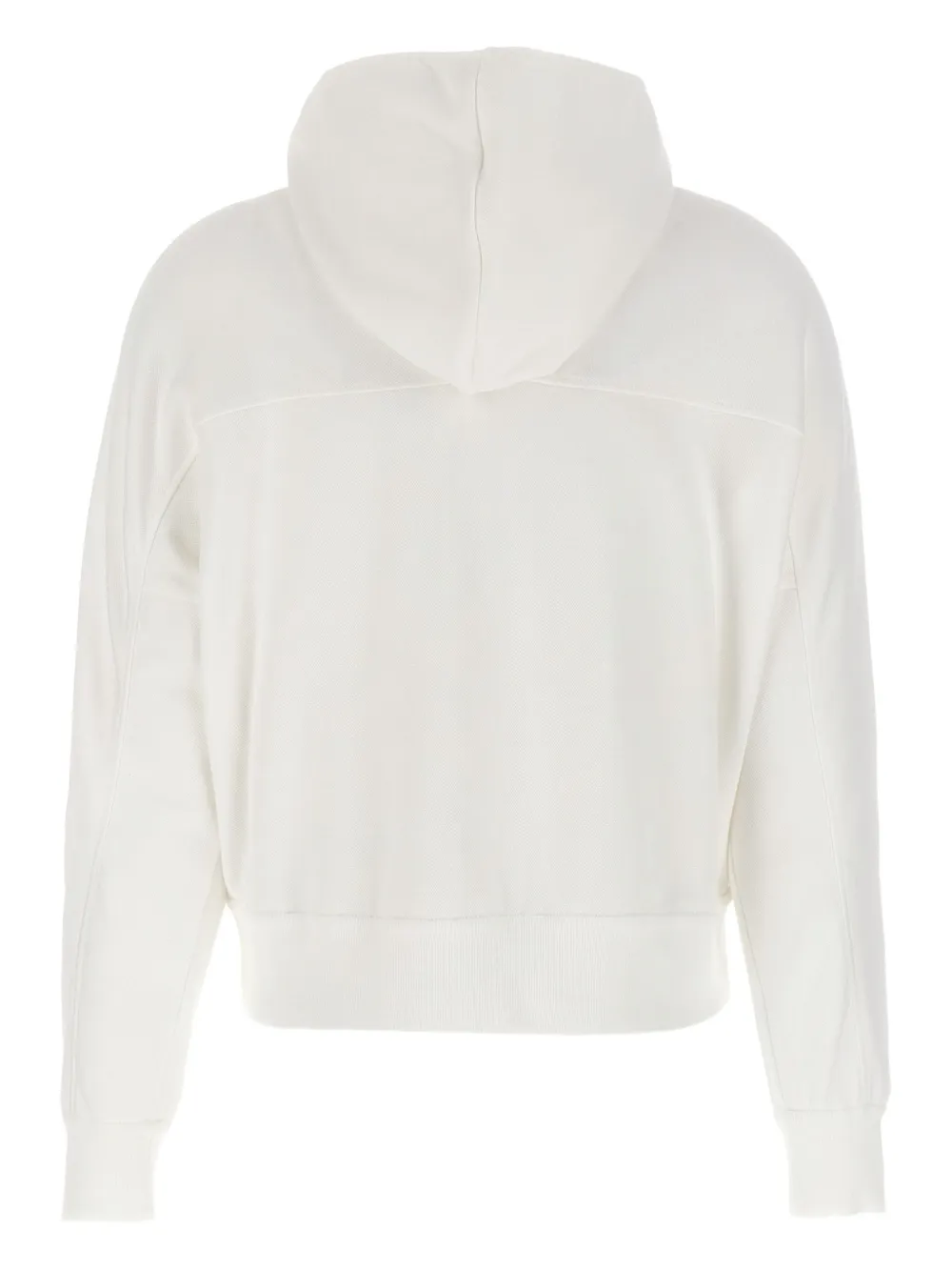 Brunello Cucinelli Jack met capuchon opgestikte zak en rits Wit