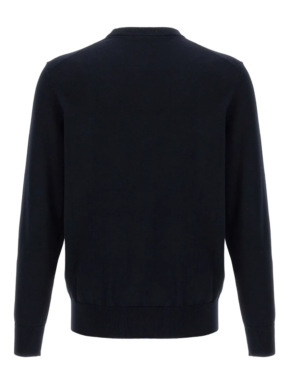 BOSS Sweater met logopatch - Blauw