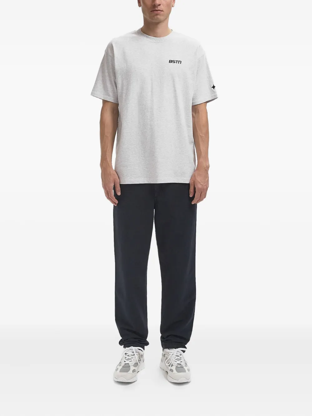 Norse Projects Broek met trekkoord van katoen-linnen Zwart