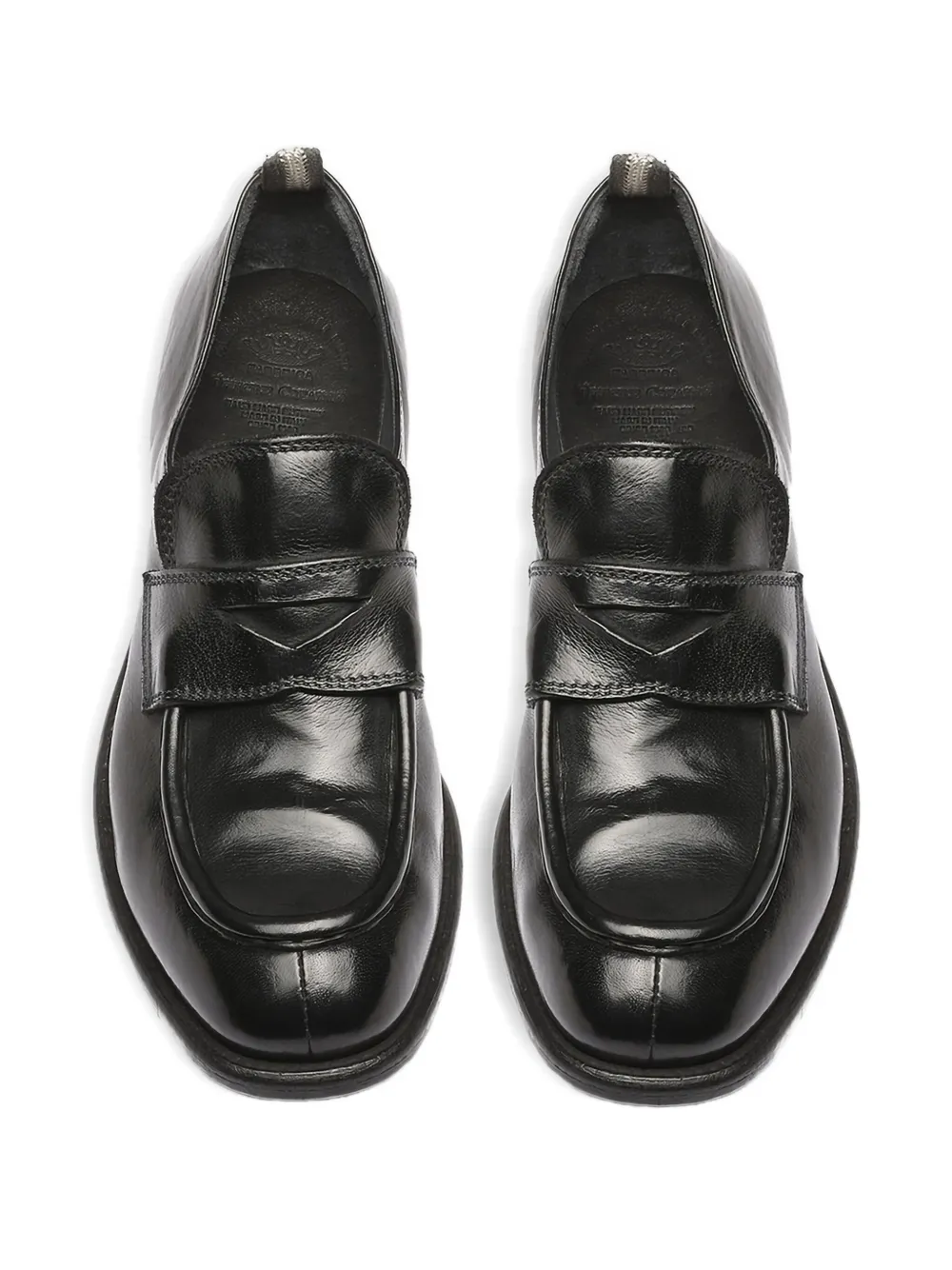 Officine Creative penny leather loafers Black