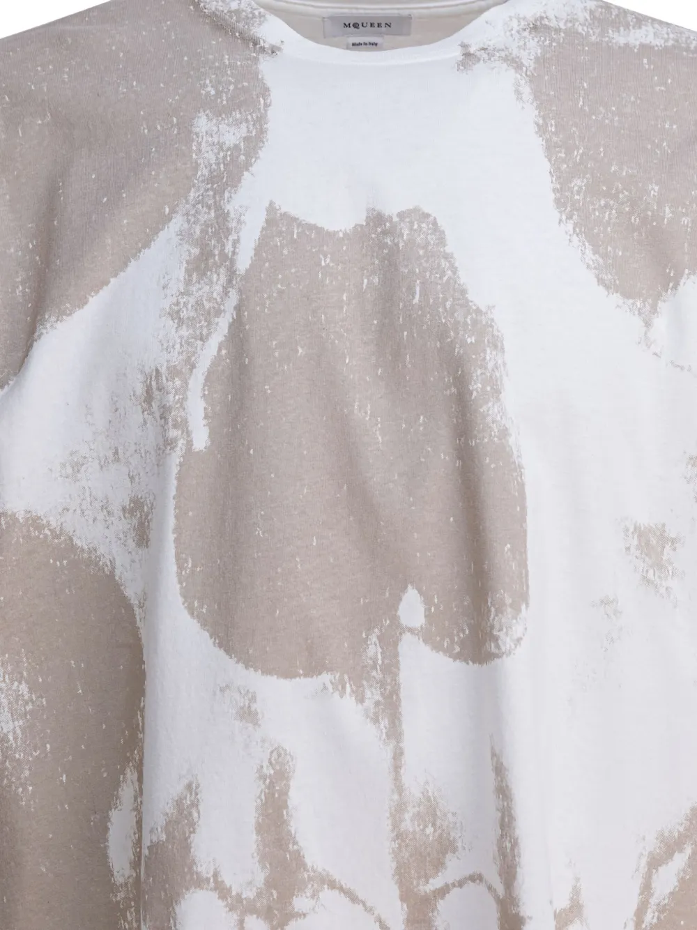 Alexander McQueen skull-print cotton T-shirt Beige