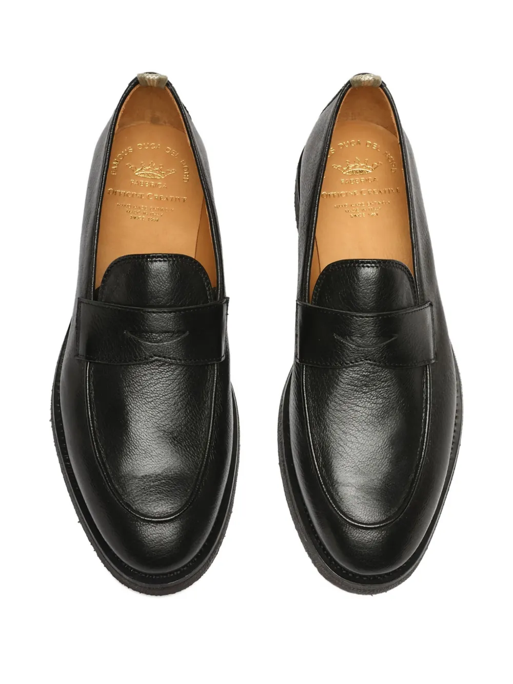 Officine Creative penny leather loafers Black