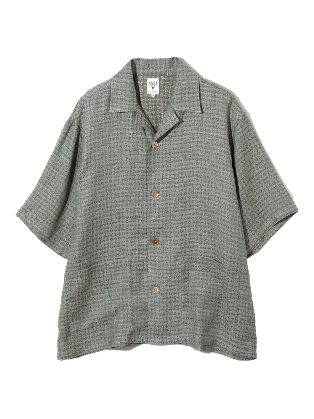 Cabana revere-collar patterned shirt