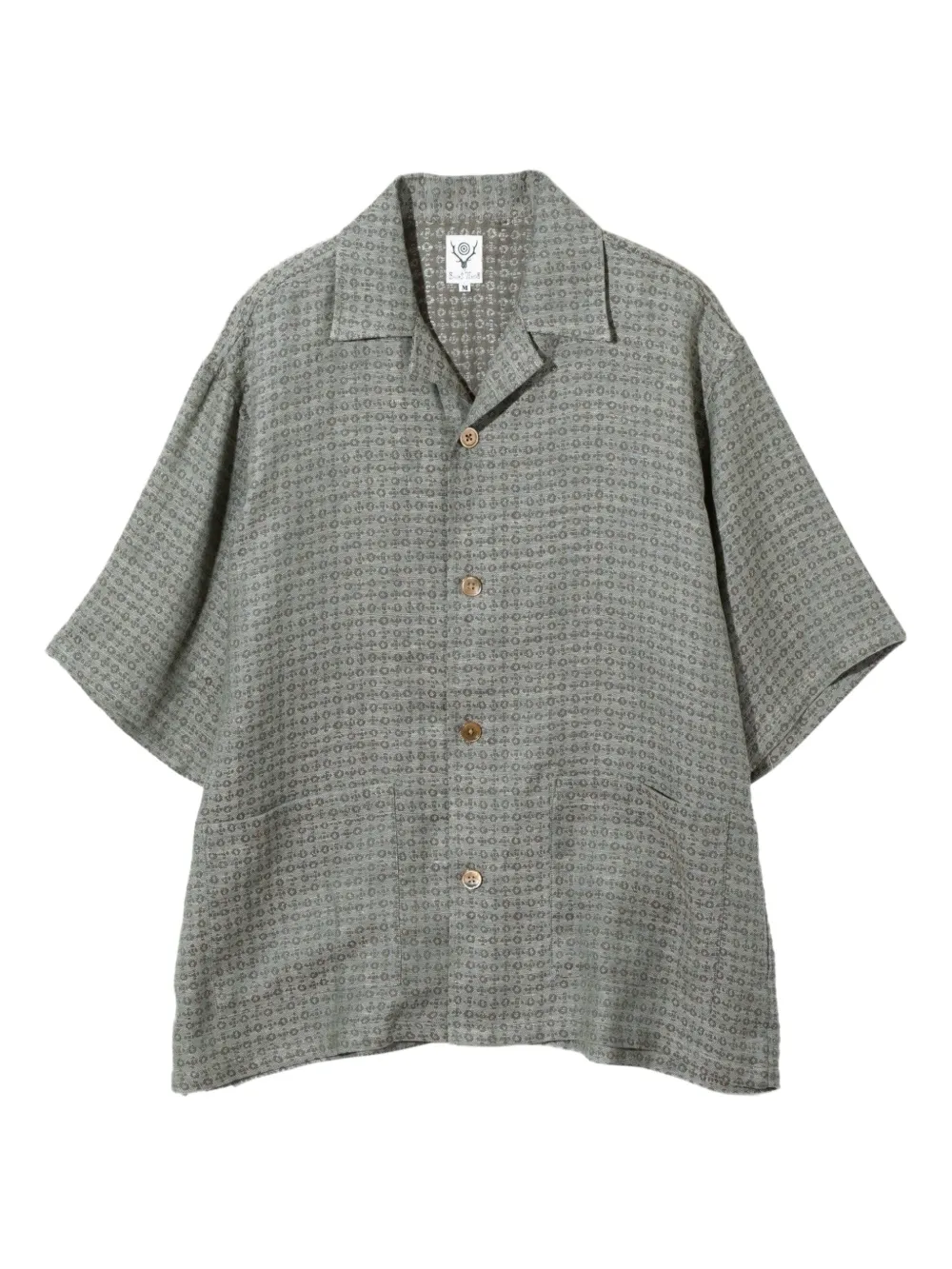Cabana revere-collar patterned shirt