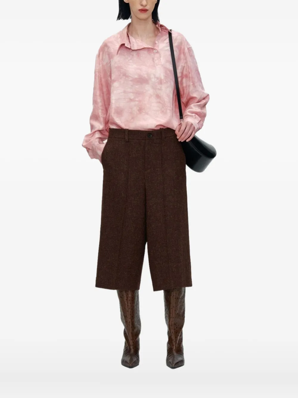 Umber Postpast Tie-dye Silk Shirt In Pink