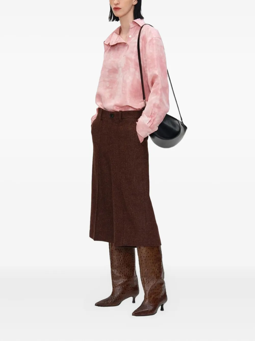 Umber Postpast Tie-dye Silk Shirt In Pink