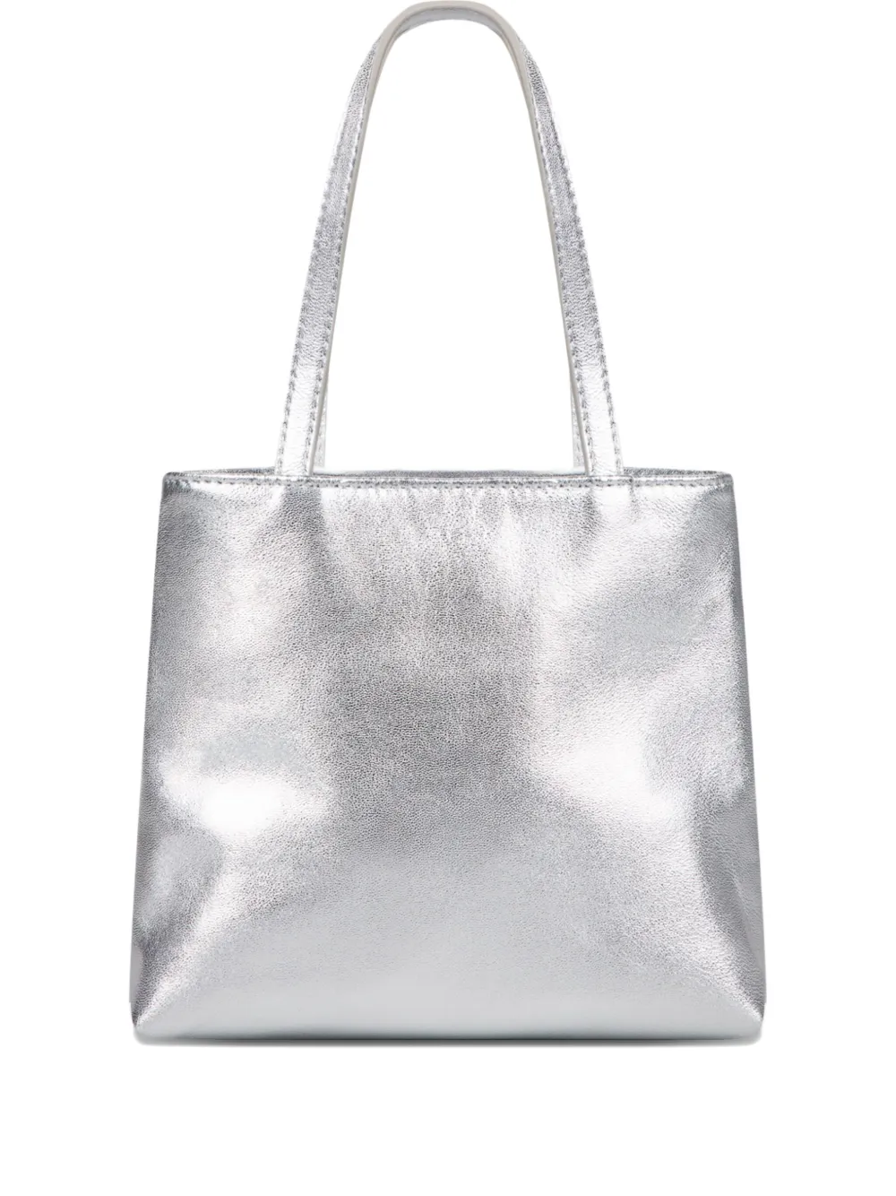 Little metallic leather tote bag