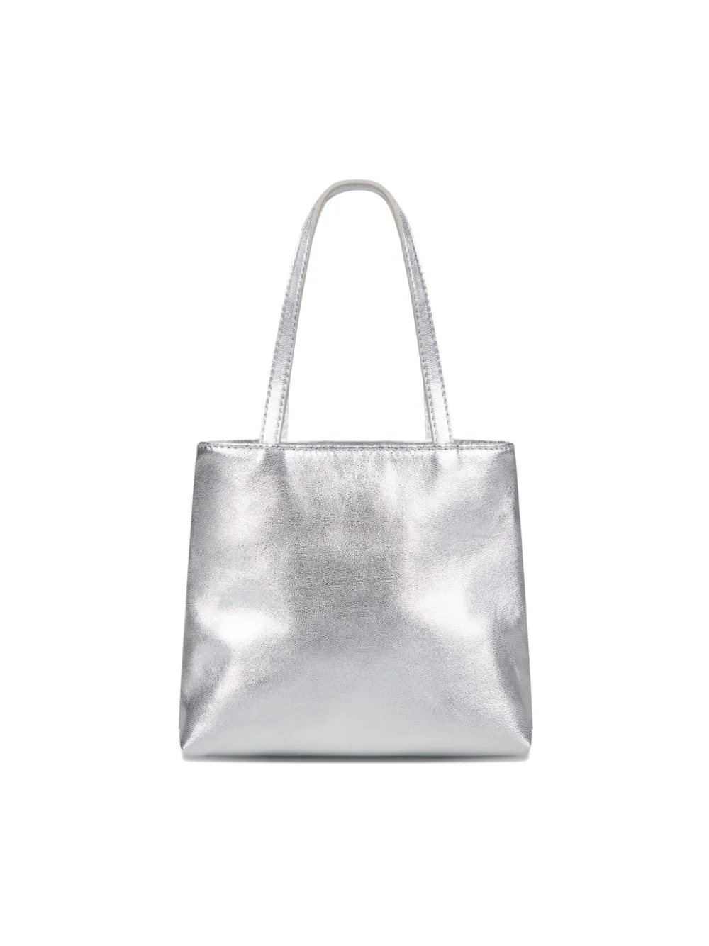 Hai Little metallic leren shopper Zilver