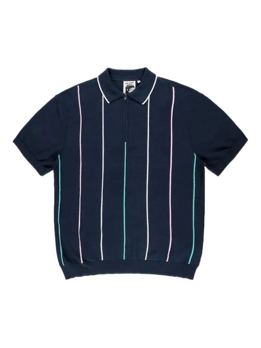 striped-pattern polo shirt