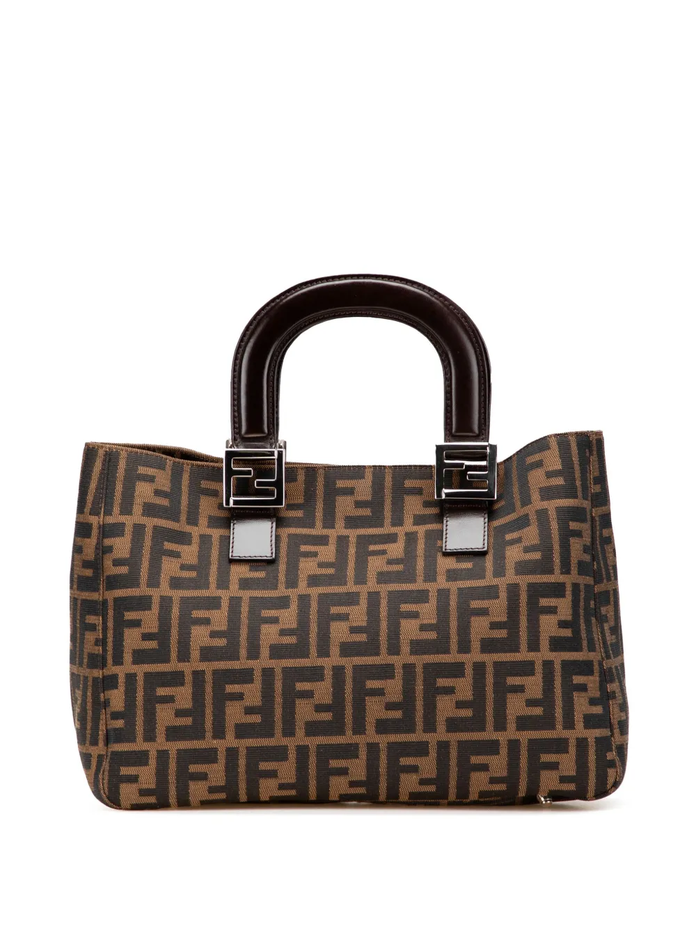 Fendi Pre-Owned 2000-2010 Small Zucca Canvas Twins tote bag | Brown | Image 1