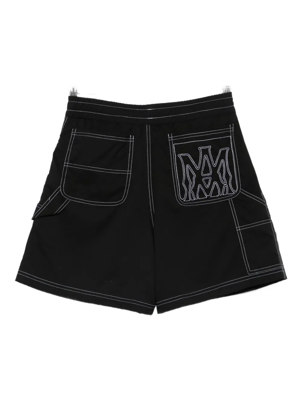 AMIRI embroidered-pocket swim shorts Zwart