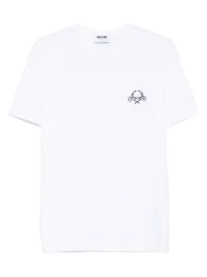 Moncler logo-patch Cotton T-shirt | White | FARFETCH