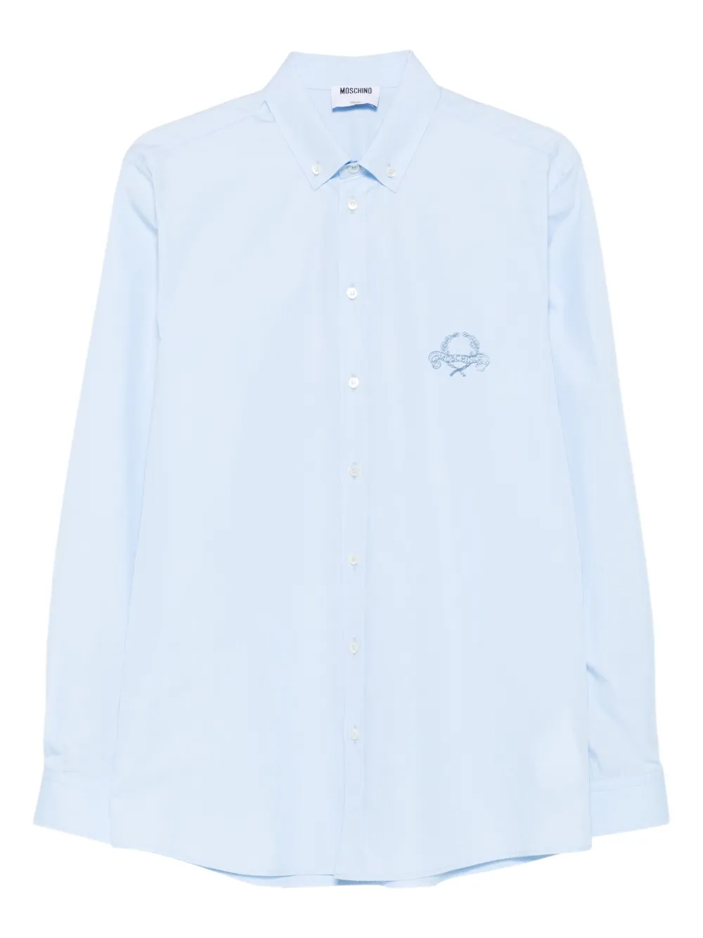Moschino Overhemd met geborduurd logo Blauw