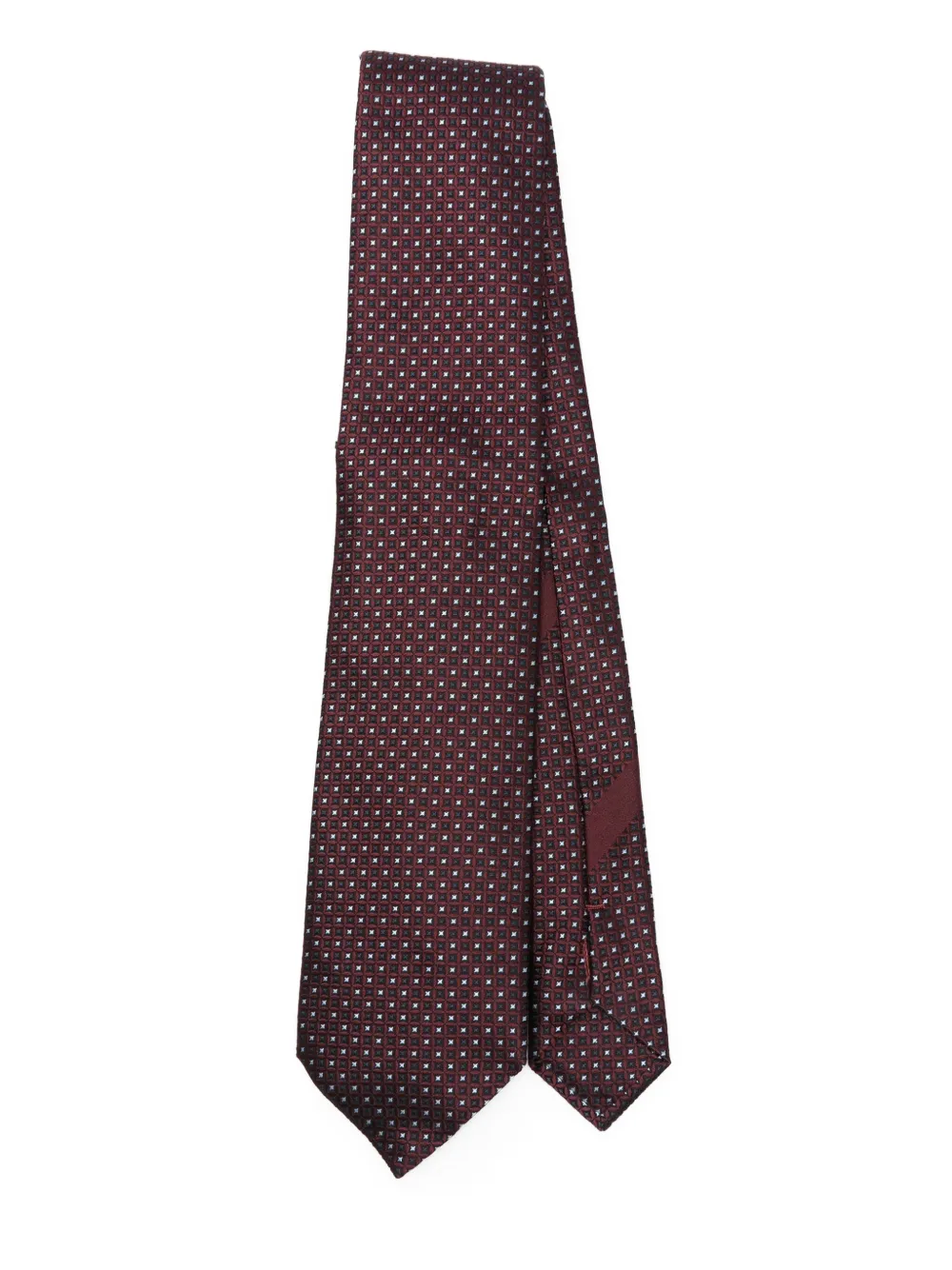 Dolce & Gabbana Zijden stropdas met geometrisch patroon Rood