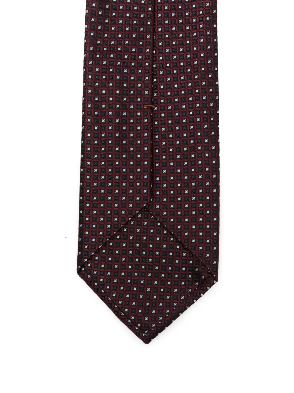 Dolce & Gabbana Zijden stropdas met geometrisch patroon Rood