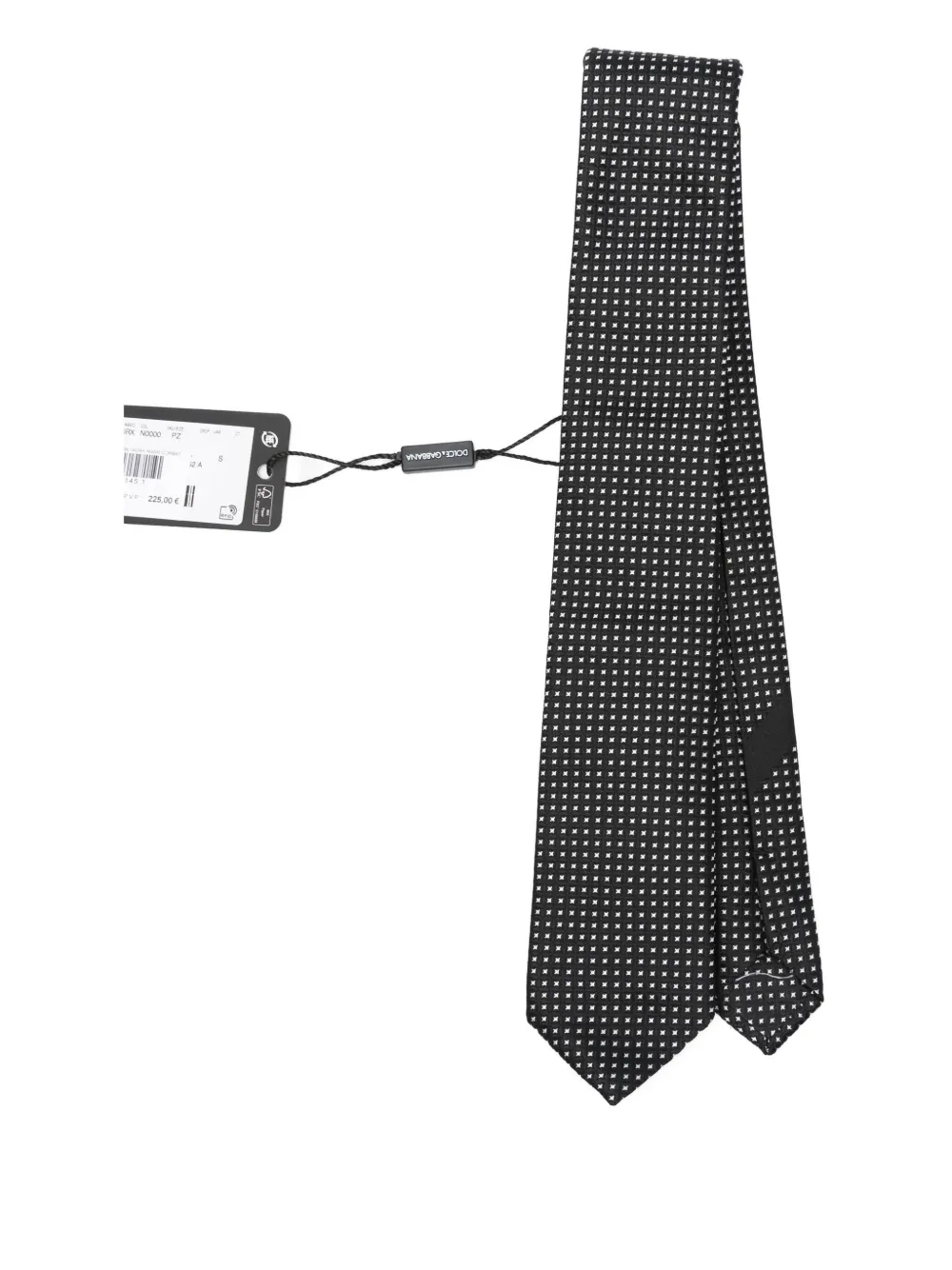 Dolce & Gabbana Cravatta in seta a fantasia - Nero