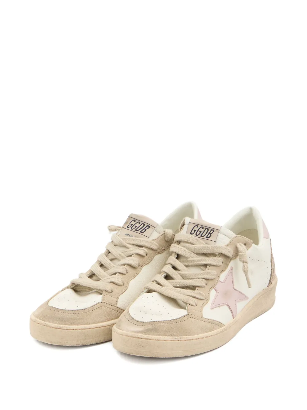 Golden Goose Ball Star suede-insert sneakers Beige