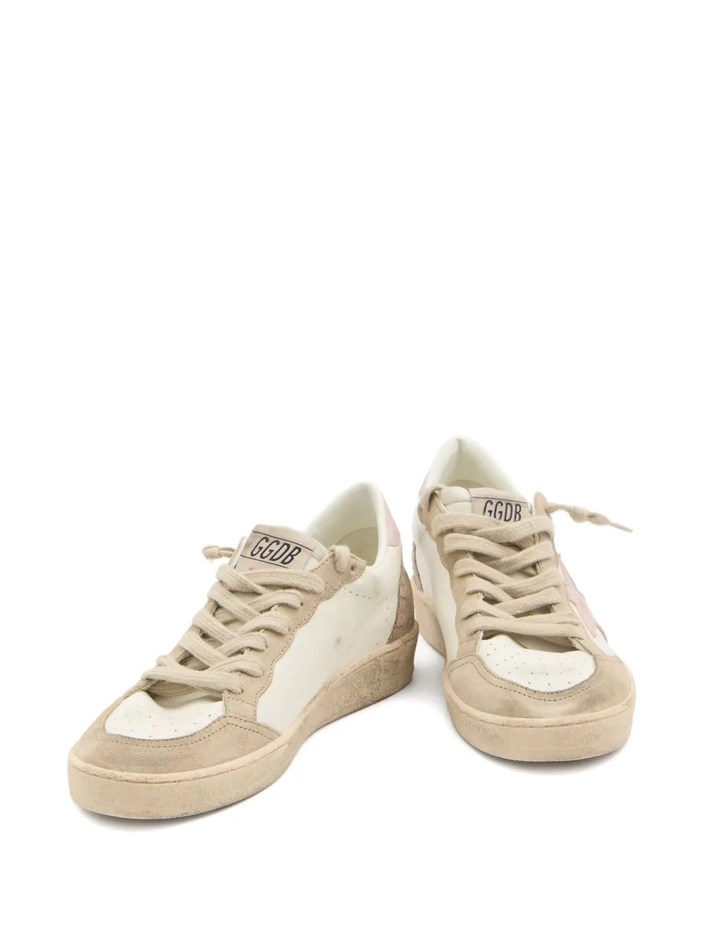 Golden Goose Ball Star suede-insert sneakers Beige