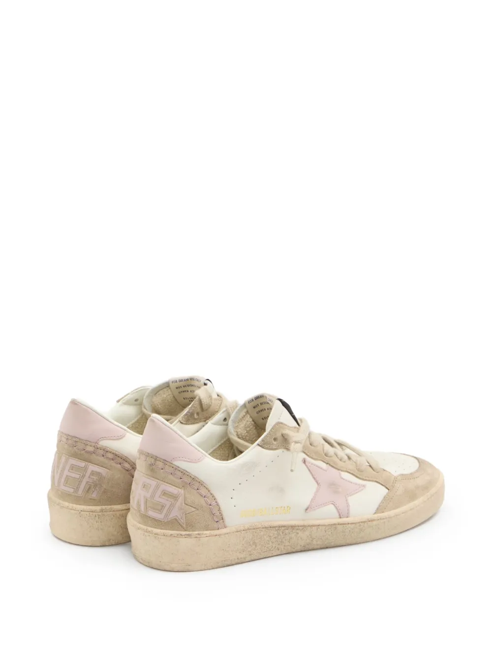 Golden Goose Ball Star suede-insert sneakers Neutrals