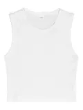 LESET pointelle sleeveless top - White
