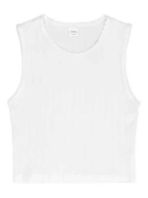 LESET pointelle sleeveless top