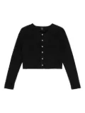 LESET pointelle button cardigan - Black