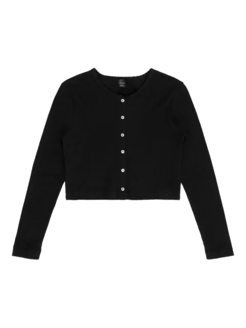 LESET pointelle button cardigan