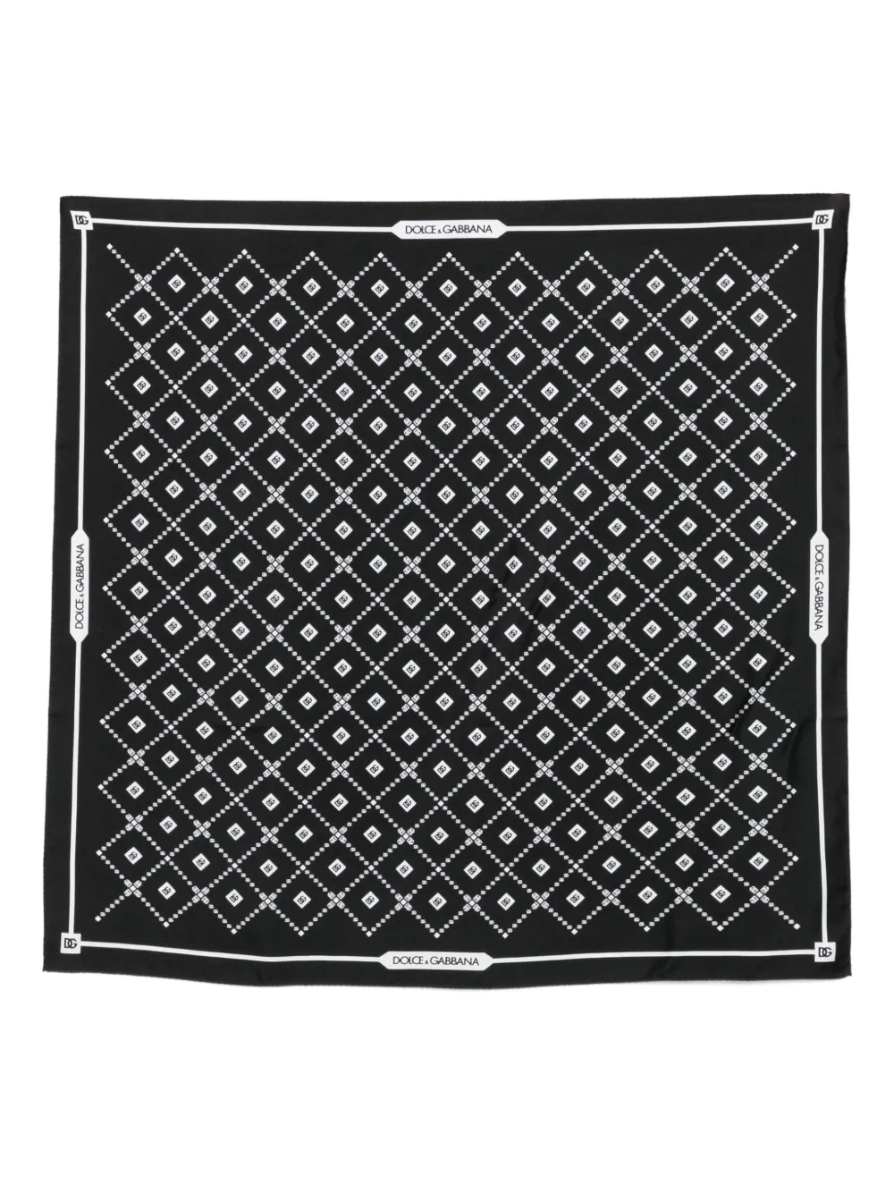 Dolce & Gabbana Sjaal met geometrische print Zwart