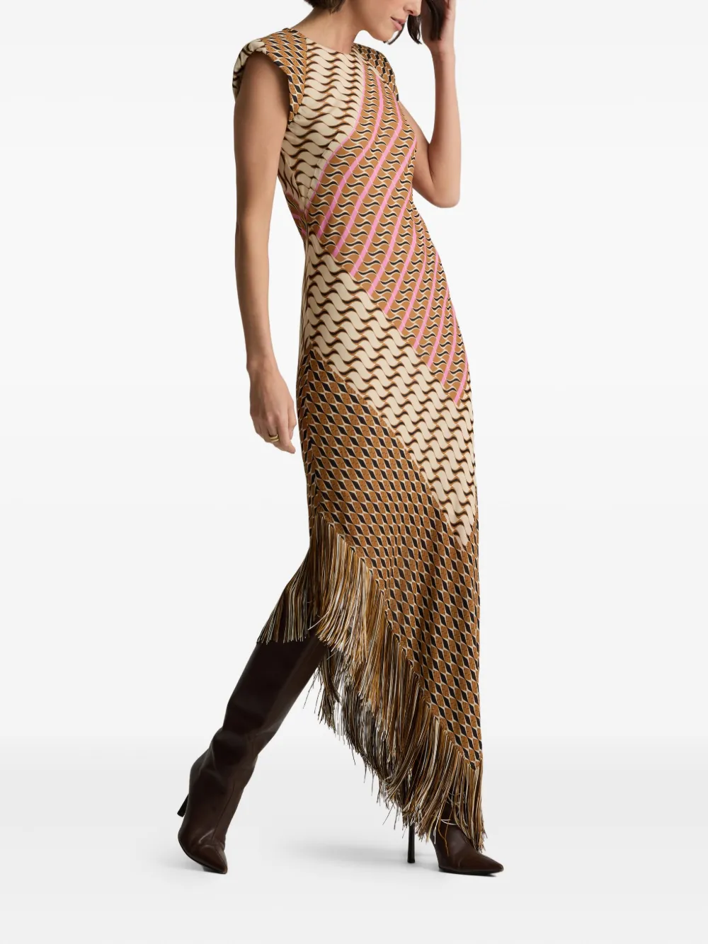St. John mosaic-print fringed dress | Day Dresses | Image 2