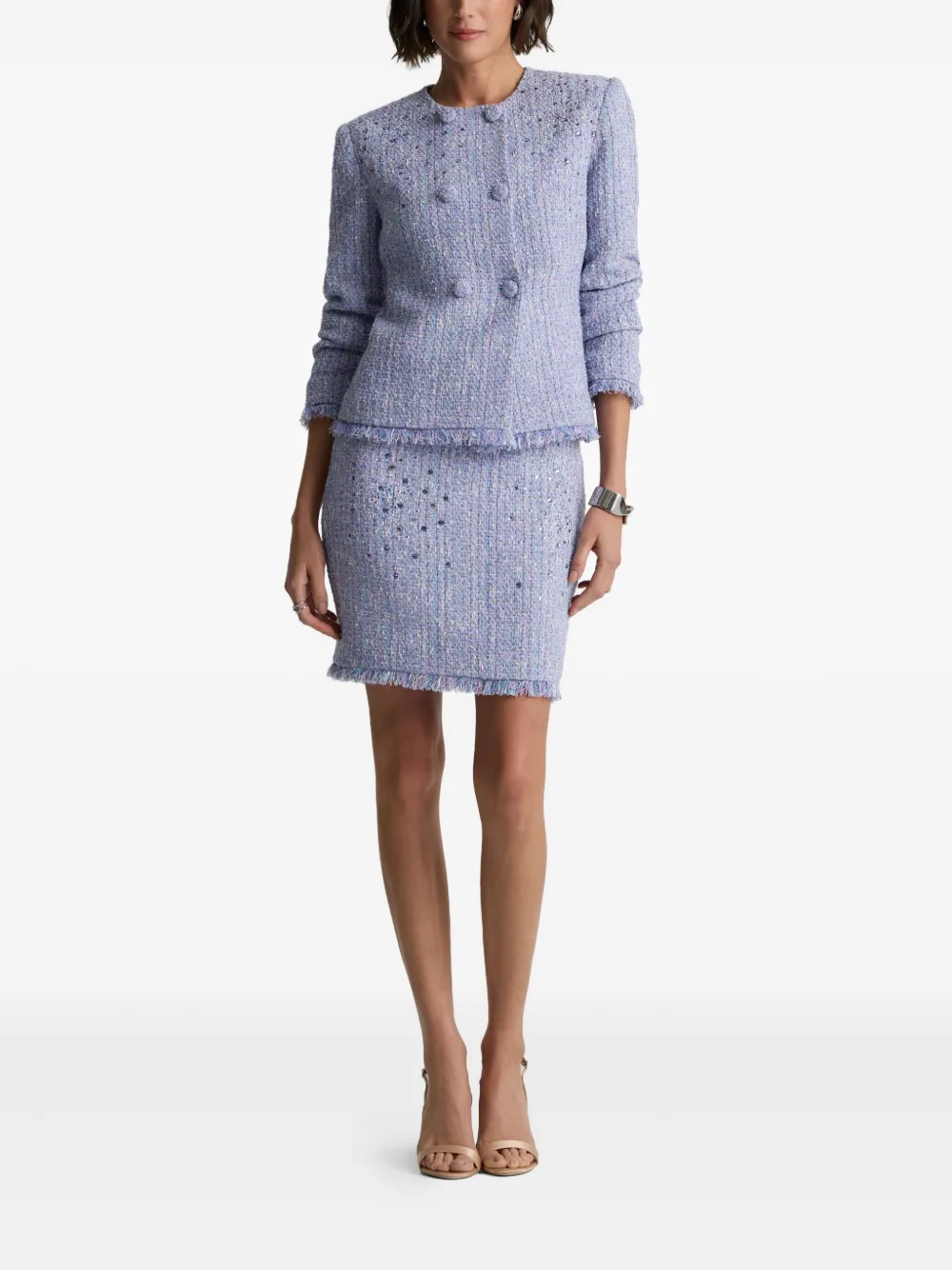St. John lurex tweed embellished skirt | Straight Skirts | Image 2