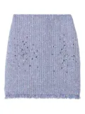 St. John lurex tweed embellished skirt - Purple