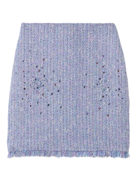 St. John lurex tweed embellished skirt