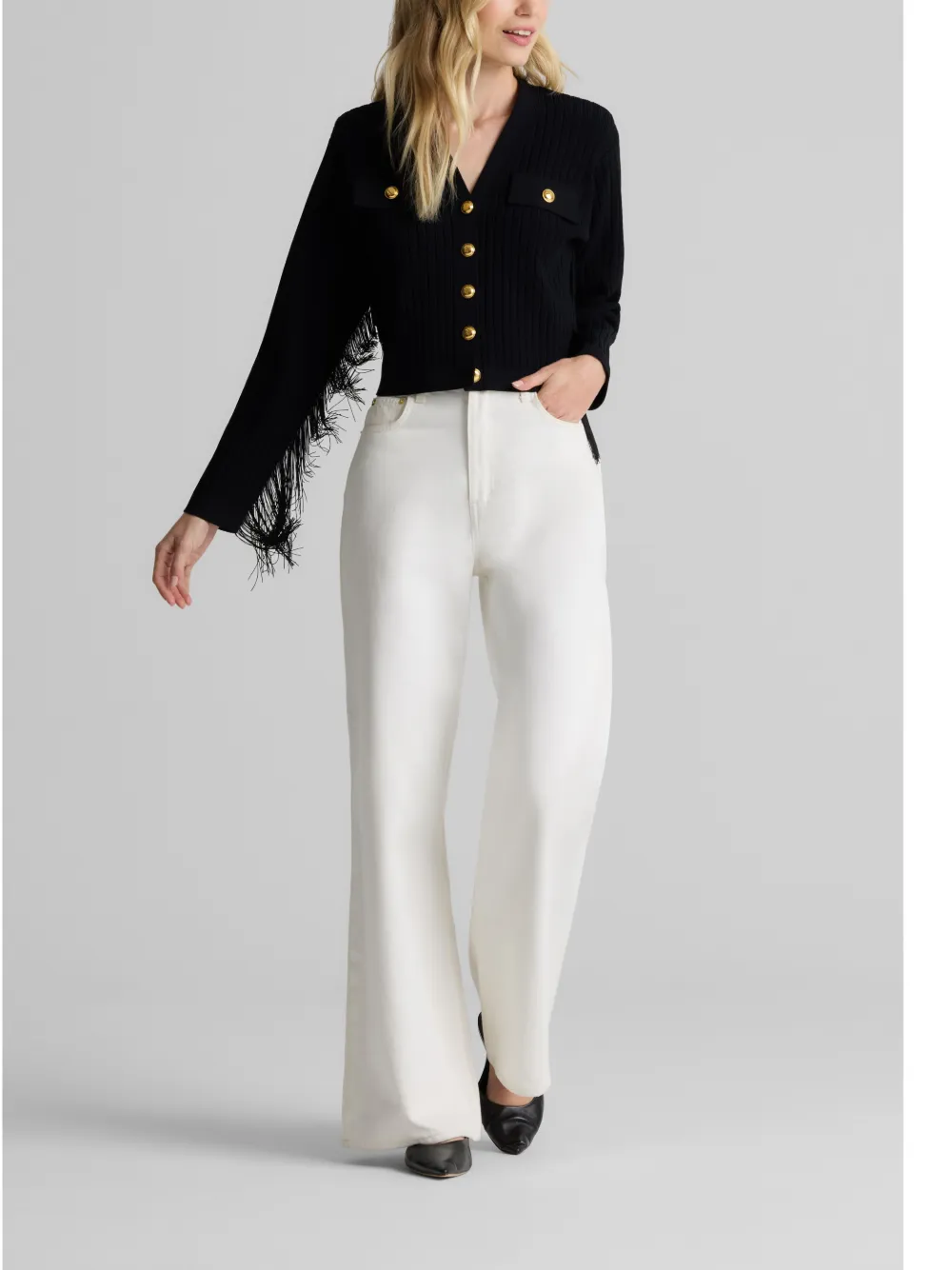 St John Fringe-detail Ribbed Knit Jacket