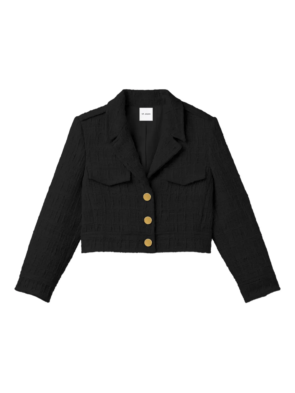 St. John Jack met textuur en knoop Zwart