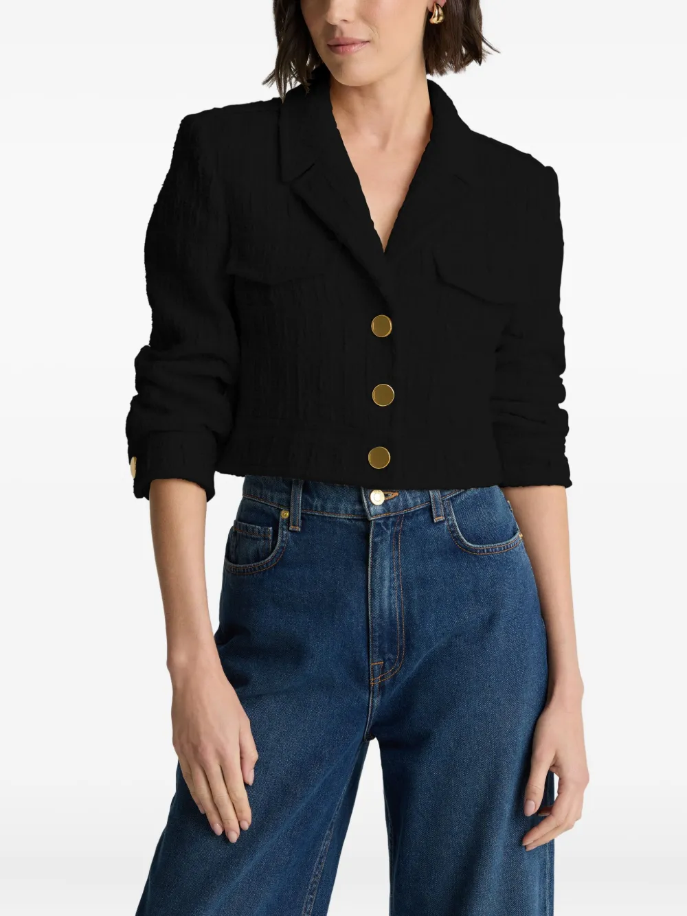 St. John Jack met textuur en knoop Zwart