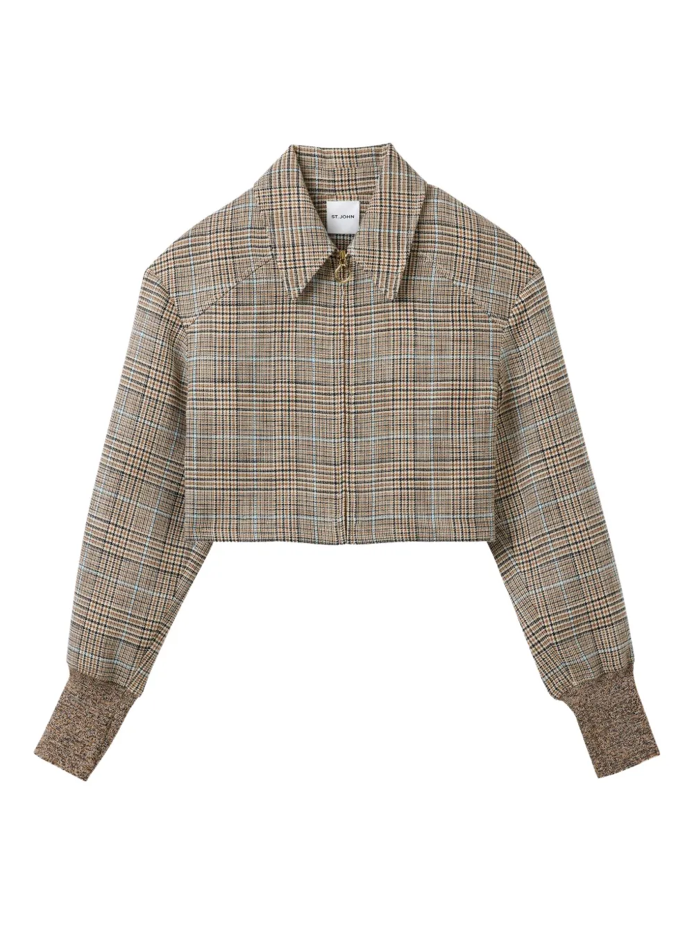 St. John Campbell Prince of Wales geruit jack met rits Beige
