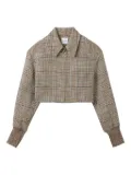 St. John Campbell Prince of wales check zip-front jacket - Neutrals