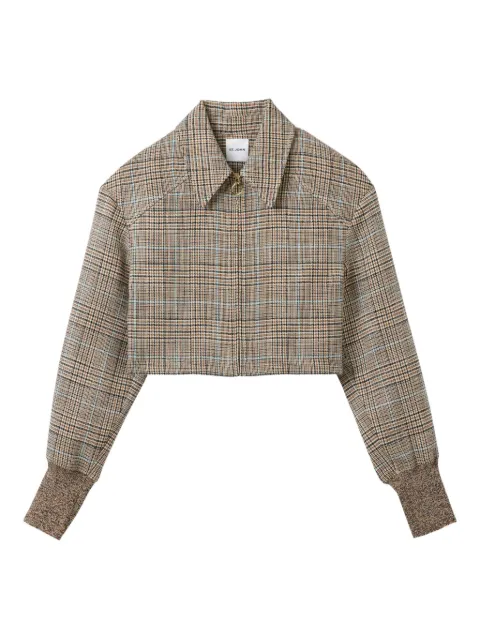 St. John Campbell Prince of wales check zip-front jacket
